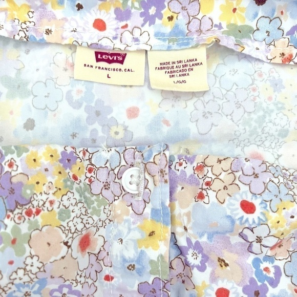 Levi’s floral cotton cinched Romper - Picture 14 of 15